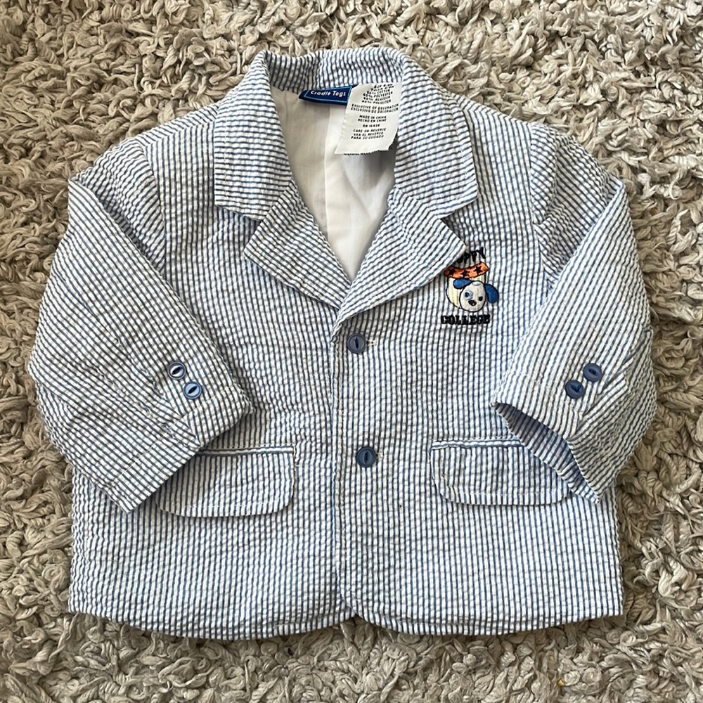 Cradle Togs Striped Seersucker Blazer, Size 6-9 Months